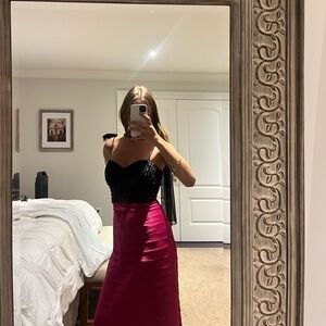 JS Collections Black and Pink Dress